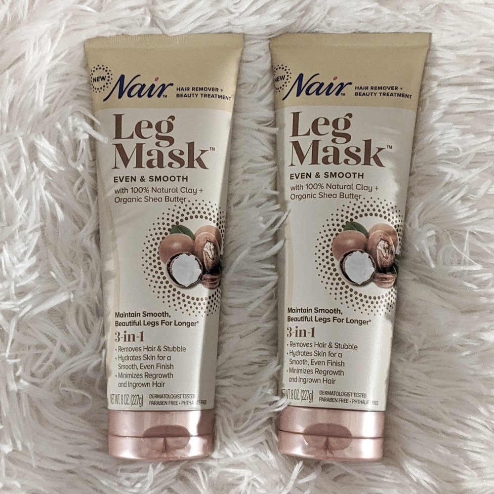 Lot of 2 Nair Hair Remover & Leg Masks Shea Butter